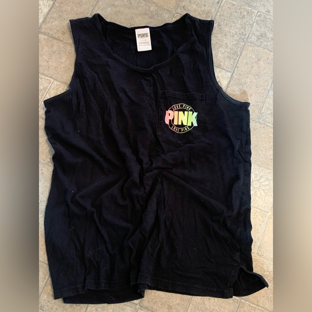 Love pink tank top